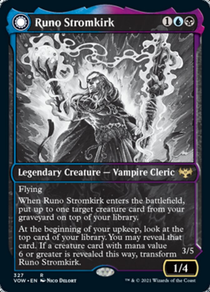 Runo Stromkirk // Krothuss, Lord of the Deep (VOW-327) - Innistrad: Crimson Vow: (Showcase, Double Faced Transform)