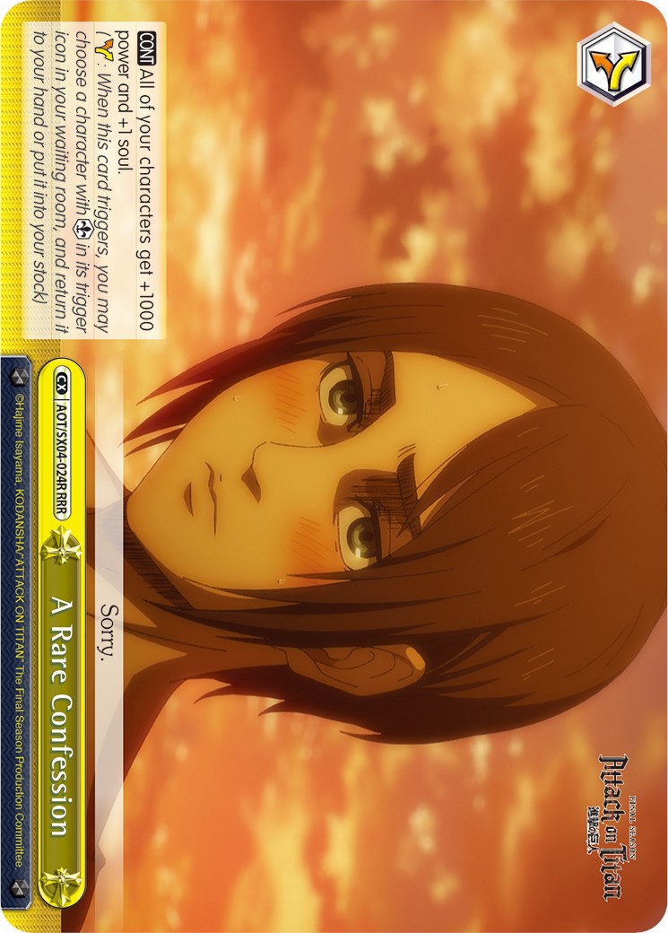 A Rare Confession (RRR) (AOT/SX04-024R RRR) - Attack On Titan: Final Season