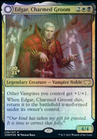 Edgar, Charmed Groom // Edgar Markov's Coffin (PRE-236) - Innistrad: Crimson Vow Promos: (Double Faced Transform) Foil