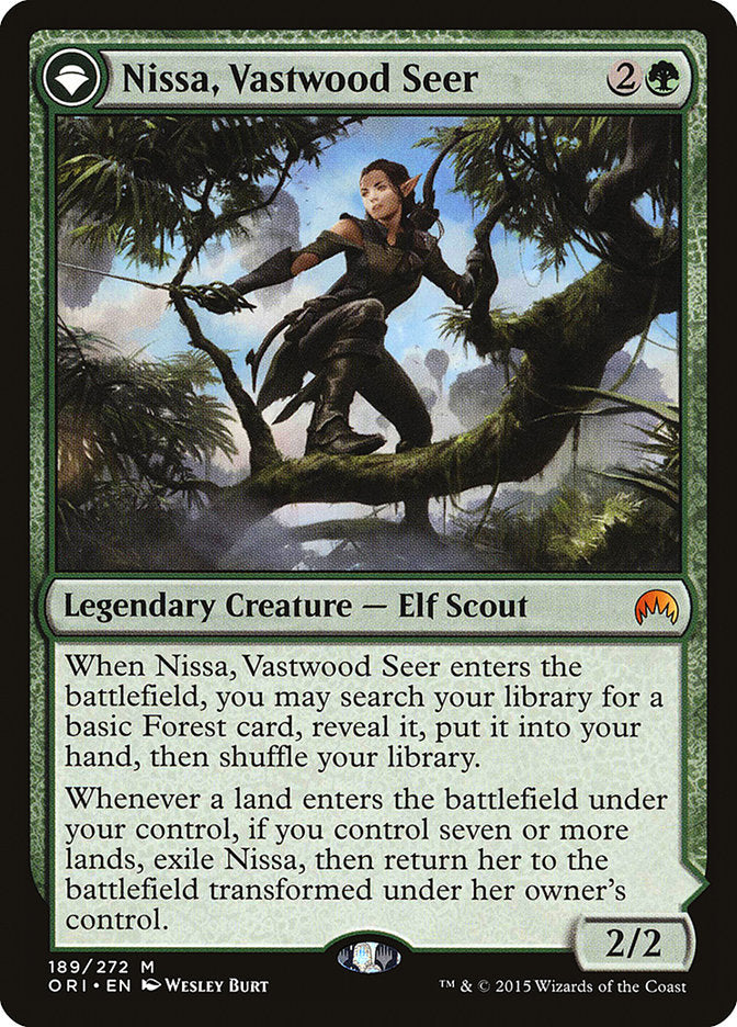 Nissa, Vastwood Seer // Nissa, Sage Animist (ORI-189) - Magic Origins: (originpwdfc)