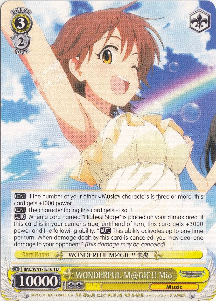 WONDERFUL M@GIC!! Mio (IMC/W41-TE16 TD) - The iDOLM@STER Cinderella Girls