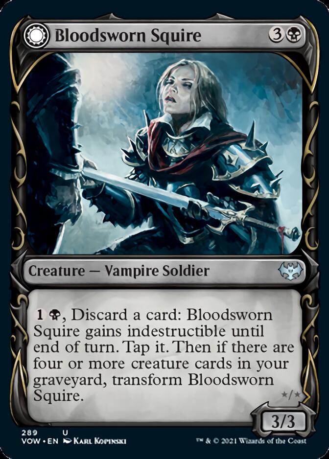 Bloodsworn Squire // Bloodsworn Knight (VOW-289) - Innistrad: Crimson Vow: (Showcase, Double Faced Transform)