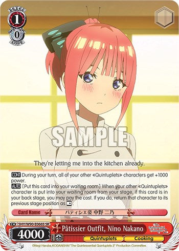 Patissier Outfit, Nino Nakano (SR) (5HY/W90-E066S SR) - The Quintessential Quintuplets 2