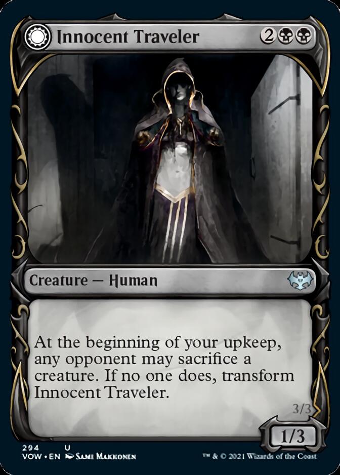 Innocent Traveler // Malicious Invader (VOW-294) - Innistrad: Crimson Vow: (Showcase, Double Faced Transform)