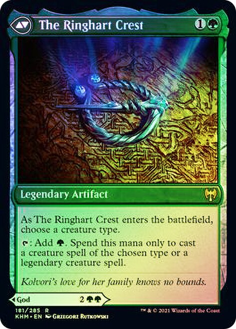 Kolvori, God of Kinship // The Ringhart Crest (PRE-181S) - Kaldheim Promos Foil
