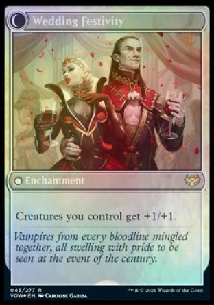 Wedding Announcement // Wedding Festivity (PRE-45S) - Innistrad: Crimson Vow Promos: (Double Faced Transform) Foil