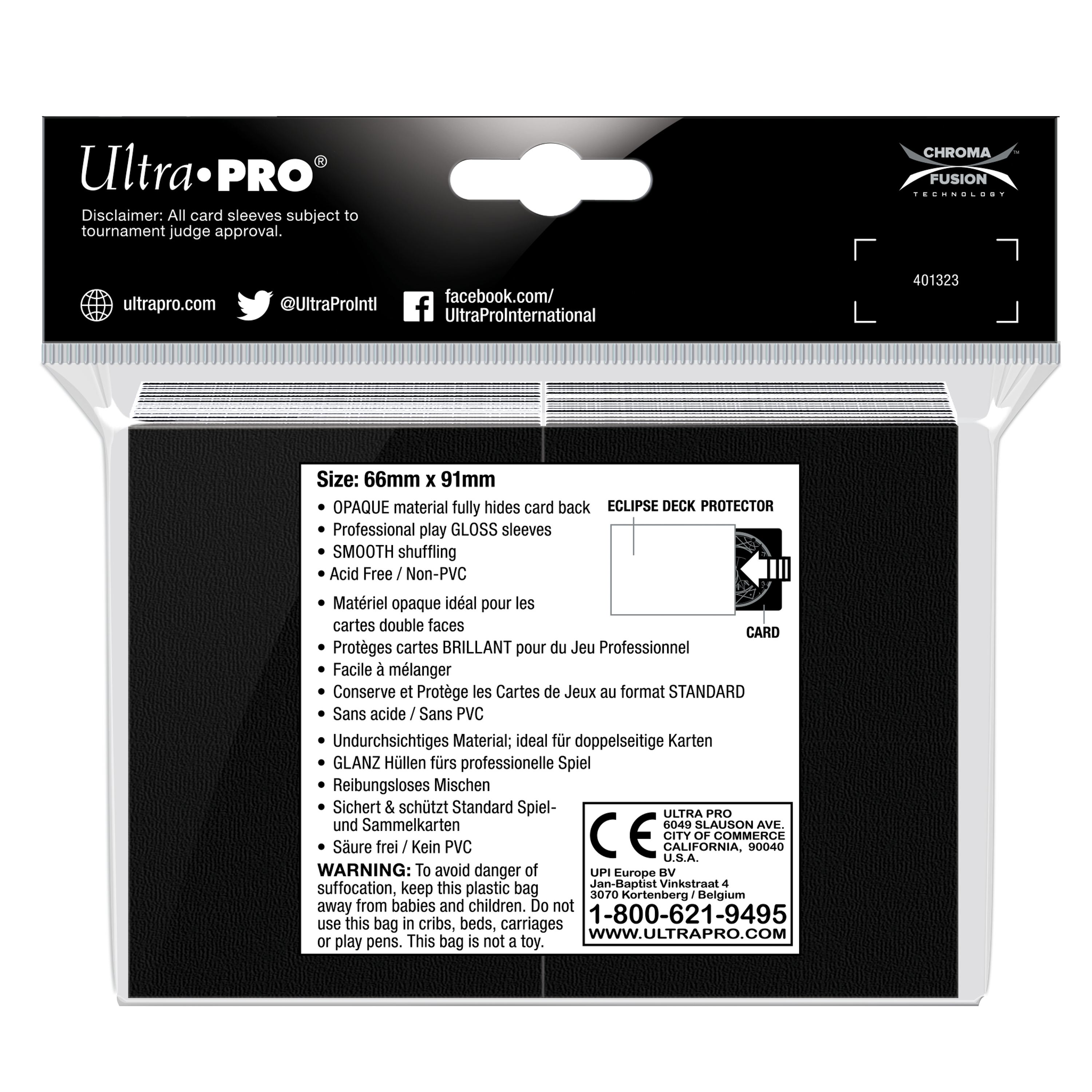 Ultra PRO: Standard 100ct Sleeves - Eclipse Gloss (Arctic White)