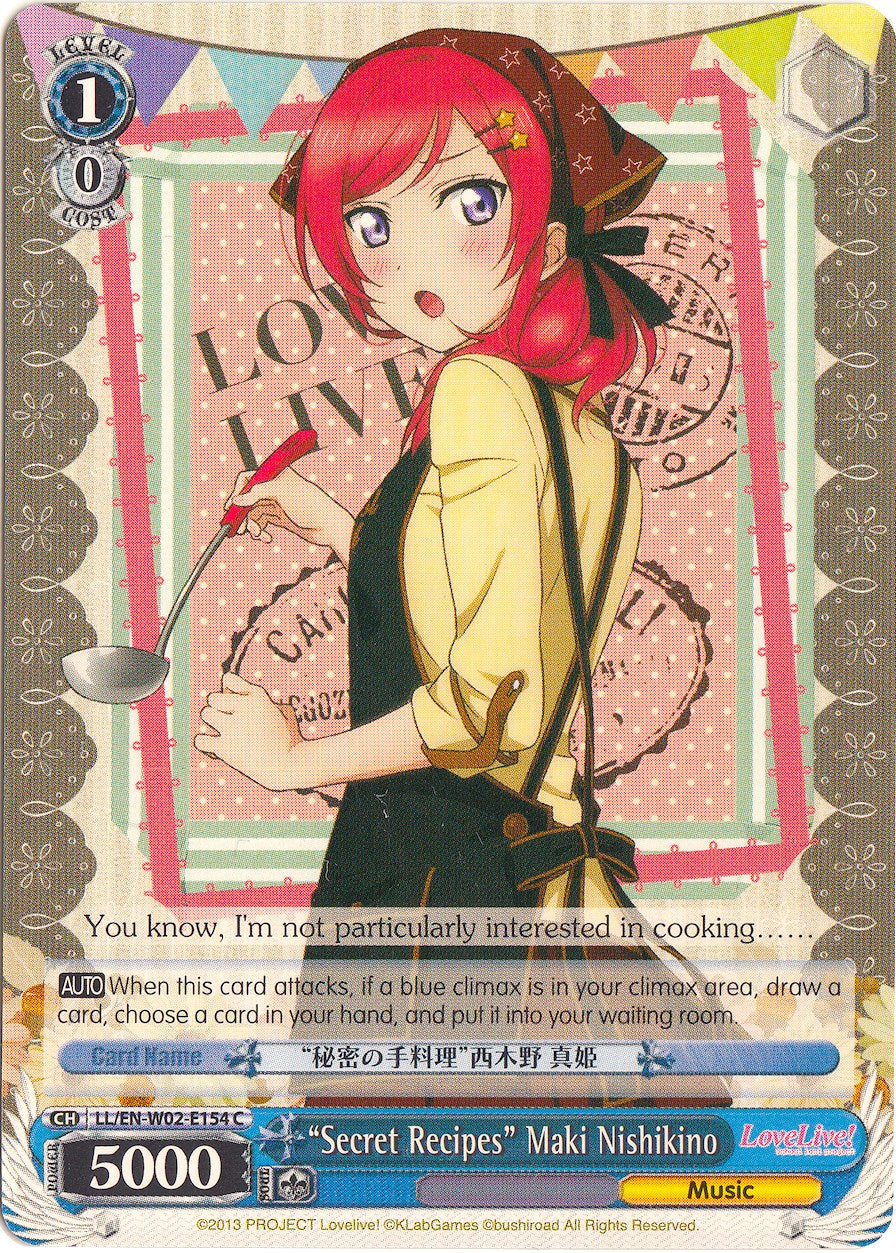 "Secret Recipes" Maki Nishikino (LL/EN-W02-E154 C) - Love Live! DX Vol.2