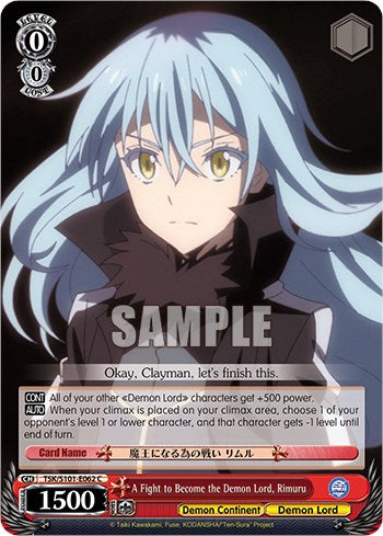 A Fight to Become the Demon Lord, Rimuru (TSK/S101-E062 C) - That Time I Got Reincarnated as a Slime Vol.3