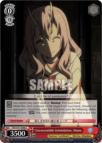 Unconcealable Intimidation, Shuna (TSK/S101-E066 C) - That Time I Got Reincarnated as a Slime Vol.3