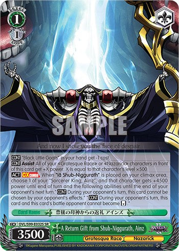 A Return Gift from Shub-Niggurath, Ainz (SR) (OVL/S99-E032S SR) - Nazarick: Tomb of the Undead Vol.2