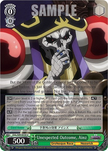 Unexpected Outcome, Ainz (OVL/S99-E034 U) - Nazarick: Tomb of the Undead Vol.2