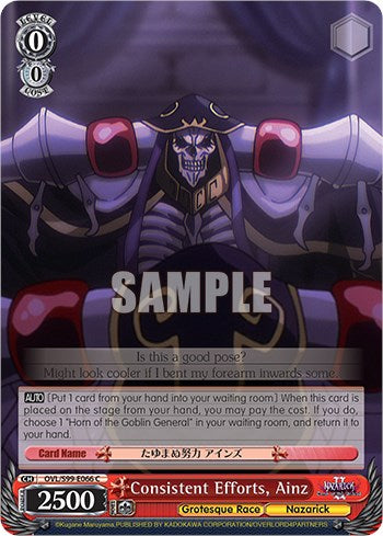 Consistent Efforts, Ainz (OVL/S99-E066 C) - Nazarick: Tomb of the Undead Vol.2
