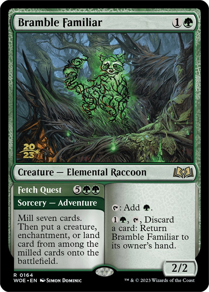 Bramble Familiar // Fetch Quest (PRE-164) - Wilds of Eldraine Promos Foil