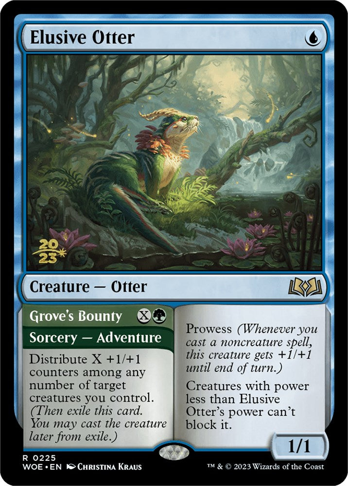 Elusive Otter // Grove's Bounty (PRE-225) - Wilds of Eldraine Promos Foil