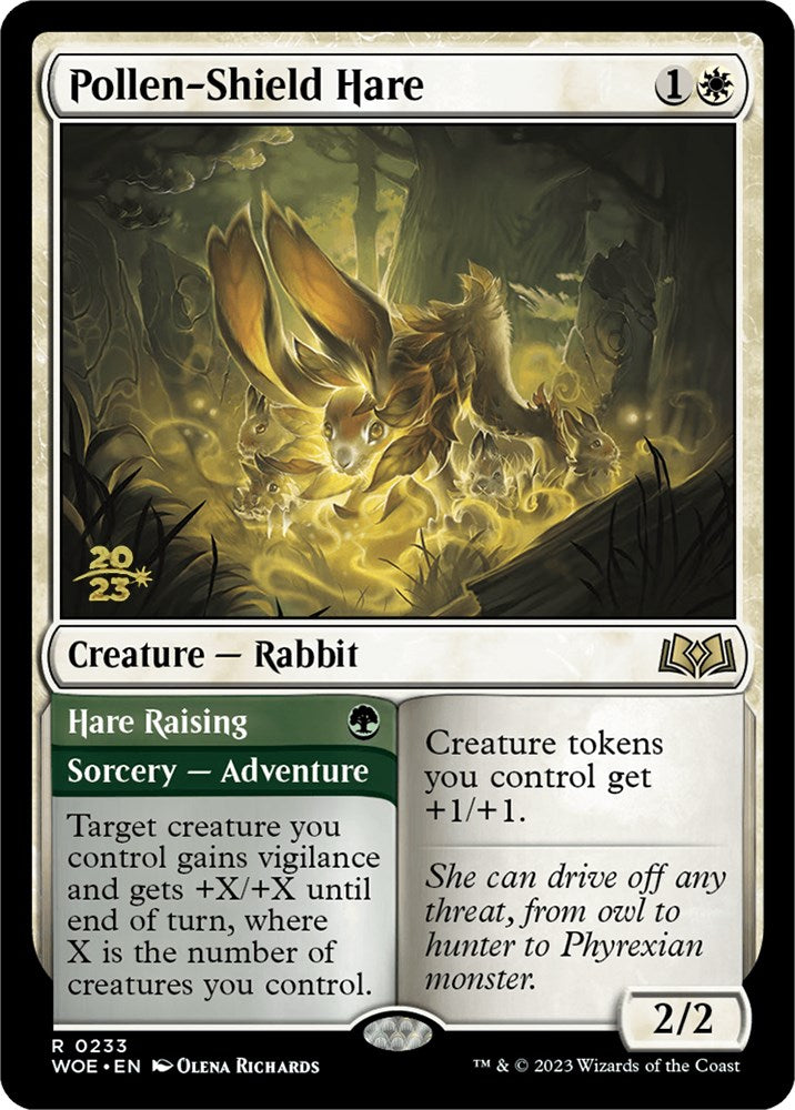Pollen-Shield Hare // Hare Raising (PRE-233) - Wilds of Eldraine Promos Foil
