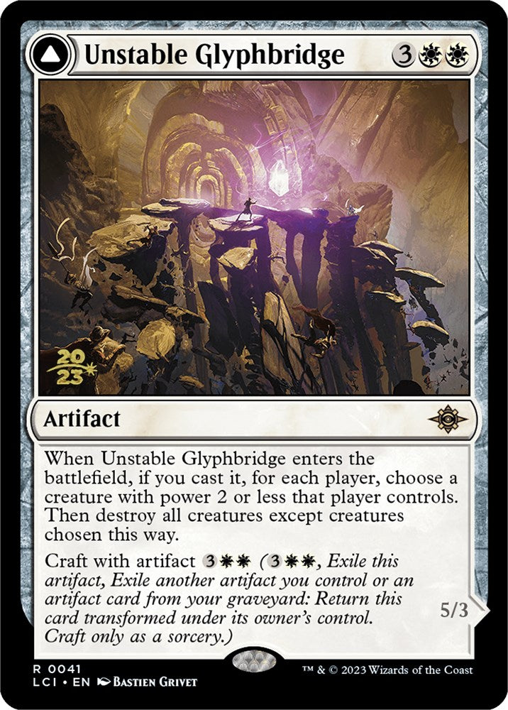 Unstable Glyphbridge // Sandswirl Wanderglyph (PRE-041) - The Lost Caverns of Ixalan Promos Foil