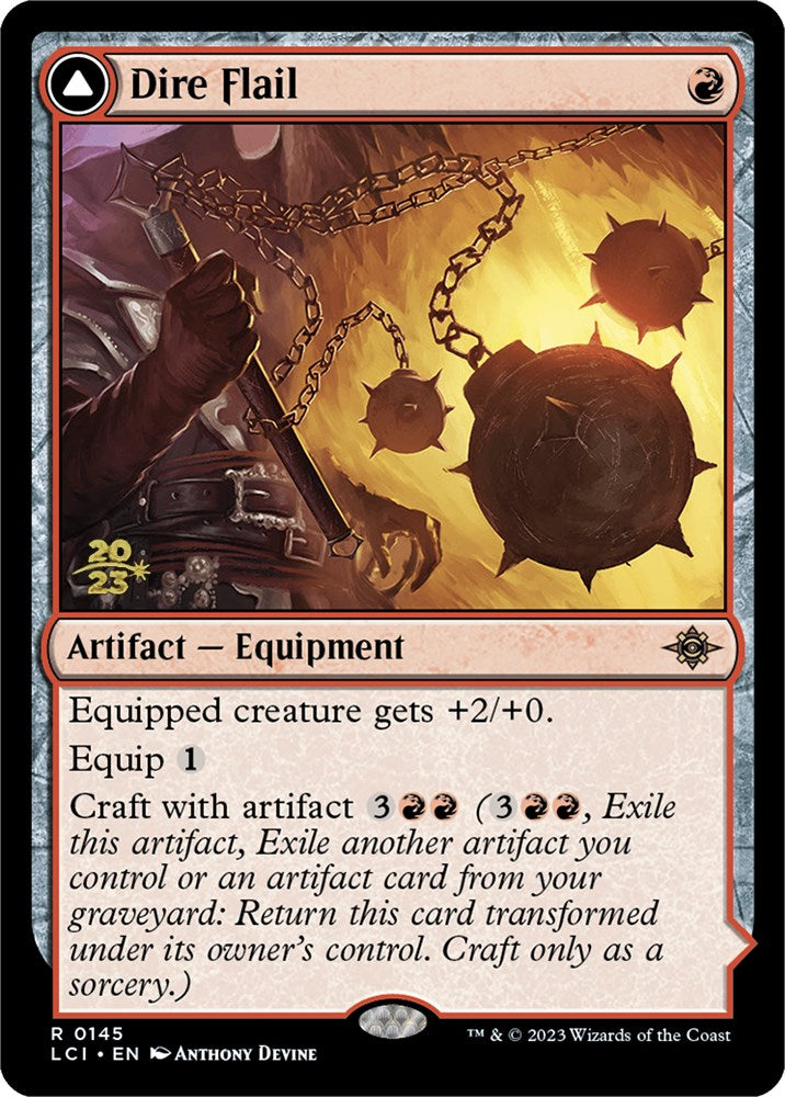 Dire Flail // Dire Blunderbuss (PRE-145) - The Lost Caverns of Ixalan Promos Foil