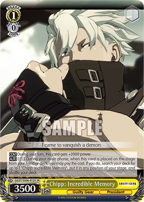 Chipp: Incredible Memory (SR) (GGST/SX06-012S SR) - Guilty Gear -Strive-