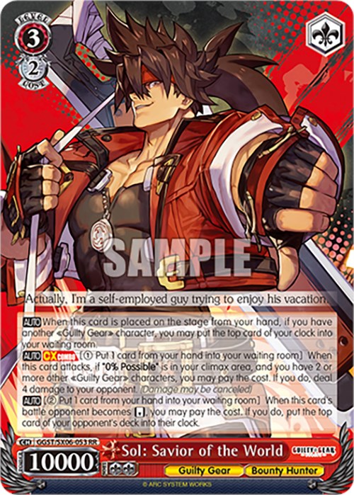 Sol: Savior of the World (GGST/SX06-053 RR) - Guilty Gear -Strive-