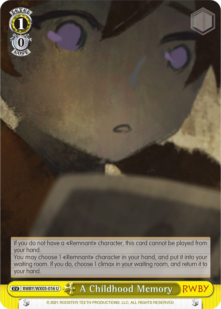 A Childhood Memory (RWBY/WX03-016 U) - RWBY
