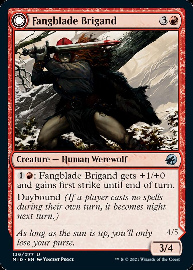 Fangblade Brigand // Fangblade Eviscerator (MID-139) - Innistrad: Midnight Hunt: (Double Faced Transform)
