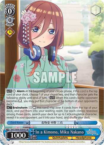 In a Kimono, Miku Nakano (SR) (5HY/W90-E084S SR) - The Quintessential Quintuplets 2