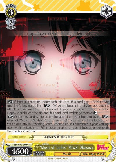 "Music of Smiles" Misaki Okusawa (BD/W73-E004 R) - BanG Dream! Vol.2