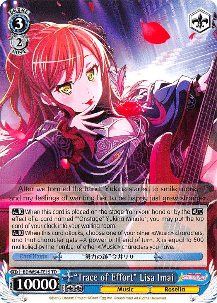 "Trace of Effort" Lisa Imai (BD/W54-TE15 TD) - BanG Dream! Girls Band Party!