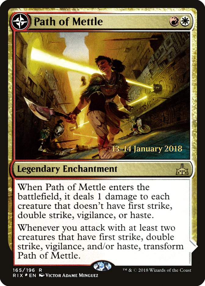 Path of Mettle // Metzali, Tower of Triumph (PRE-165S) - Rivals of Ixalan Promos: (compasslanddfc) Foil