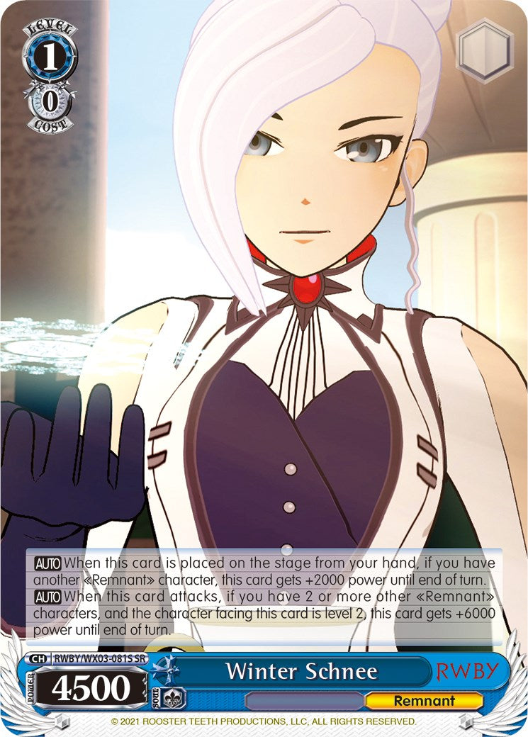 Winter Schnee (SR) (RWBY/WX03-081S SR) - RWBY