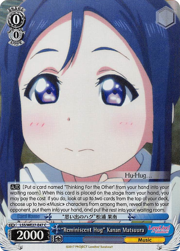 "Reminiscent Hug" Kanan Matsuura (Parallel Foil) (LSS/WE27-E47 C) - Love Live! Sunshine!! Extra Booster