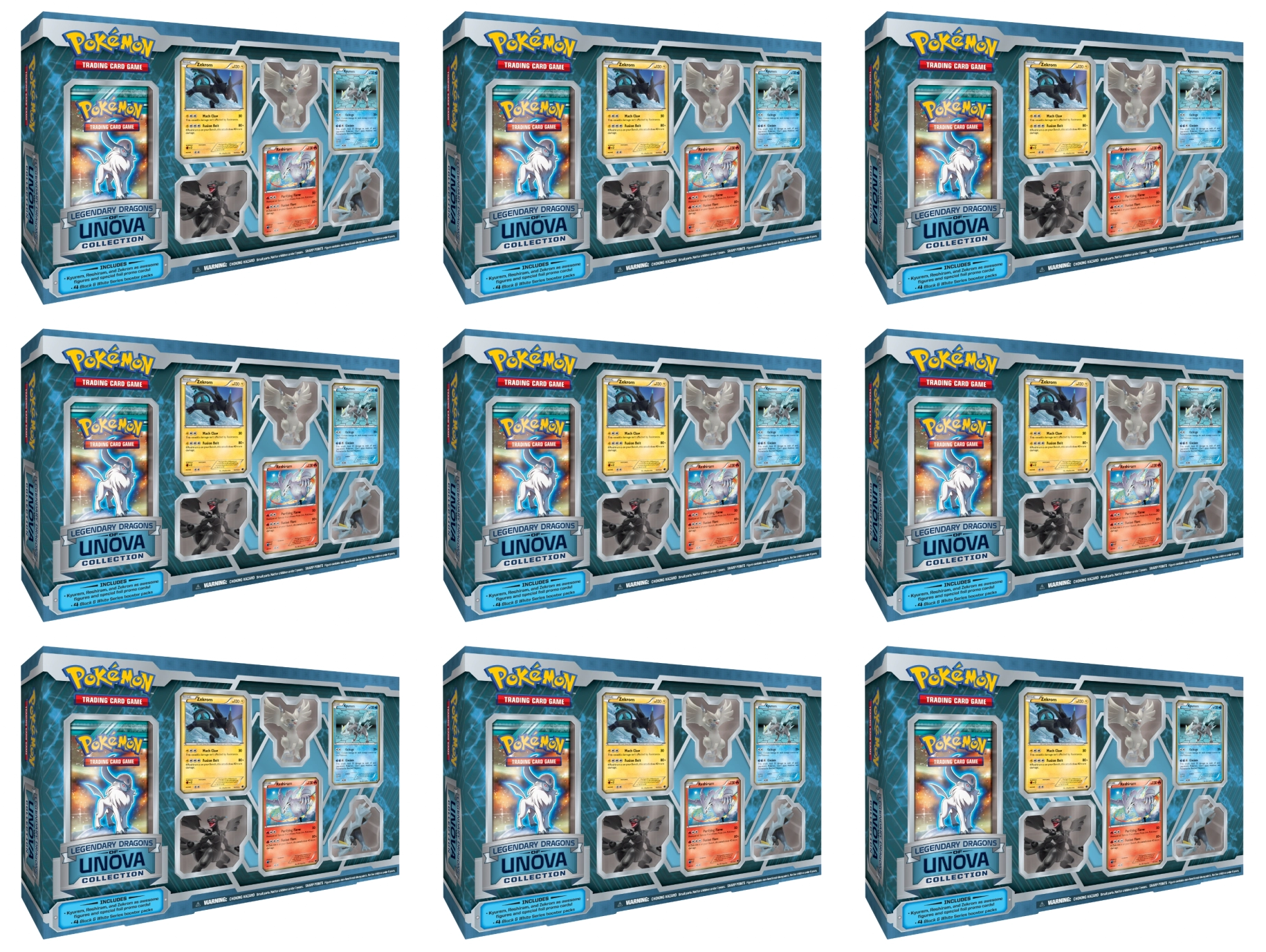 Legendary Dragons of Unova Collection Display