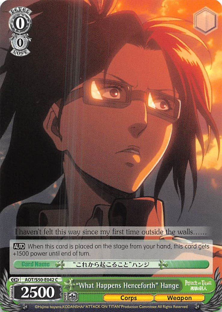 "What Happens Henceforth" Hange (AOT/S50-E042 C) - Attack on Titan Vol. 2