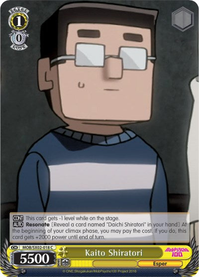 Kaito Shiratori (MOB/SX02-018 C) - Mob Psycho 100