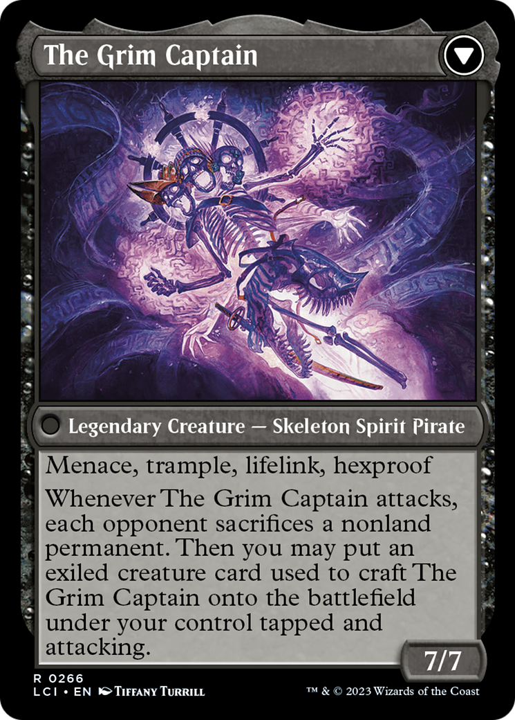 Throne of the Grim Captain // The Grim Captain (PRE-266) - The Lost Caverns of Ixalan Promos Foil