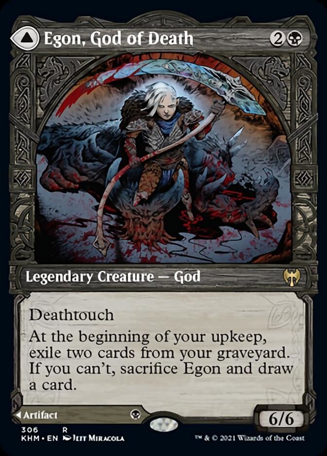 Egon, God of Death // Throne of Death (KHM-306) - Kaldheim: (Showcase)