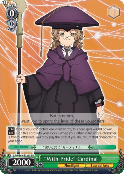 "With Pride" Cardinal (SR) (SAO/S65-E026S SR) - Sword Art Online -Alicization-