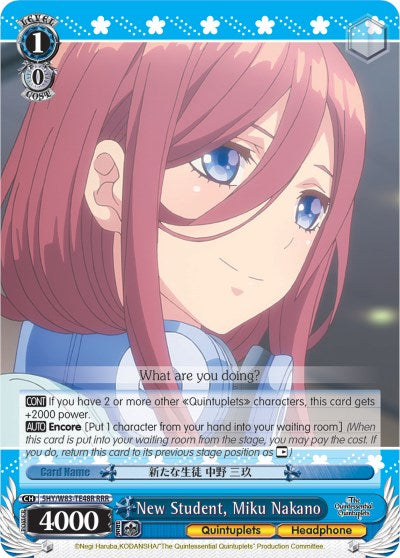 New Student, Miku Nakano (RRR) (5HY/W83-TE48R RRR) - The Quintessential Quintuplets