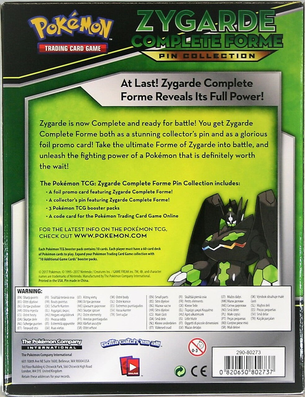 Pin Collection (Zygarde Complete Forme)