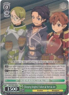 "Sleeping Knights" Talken & Nori & Jun (Parallel Foil) (SAO/SE26-E09 R) - Sword Art Online II Vol.2