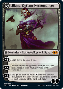 Liliana, Heretical Healer // Liliana, Defiant Necromancer (CC2-001) - Commander Collection: Black: (originpwdfc)