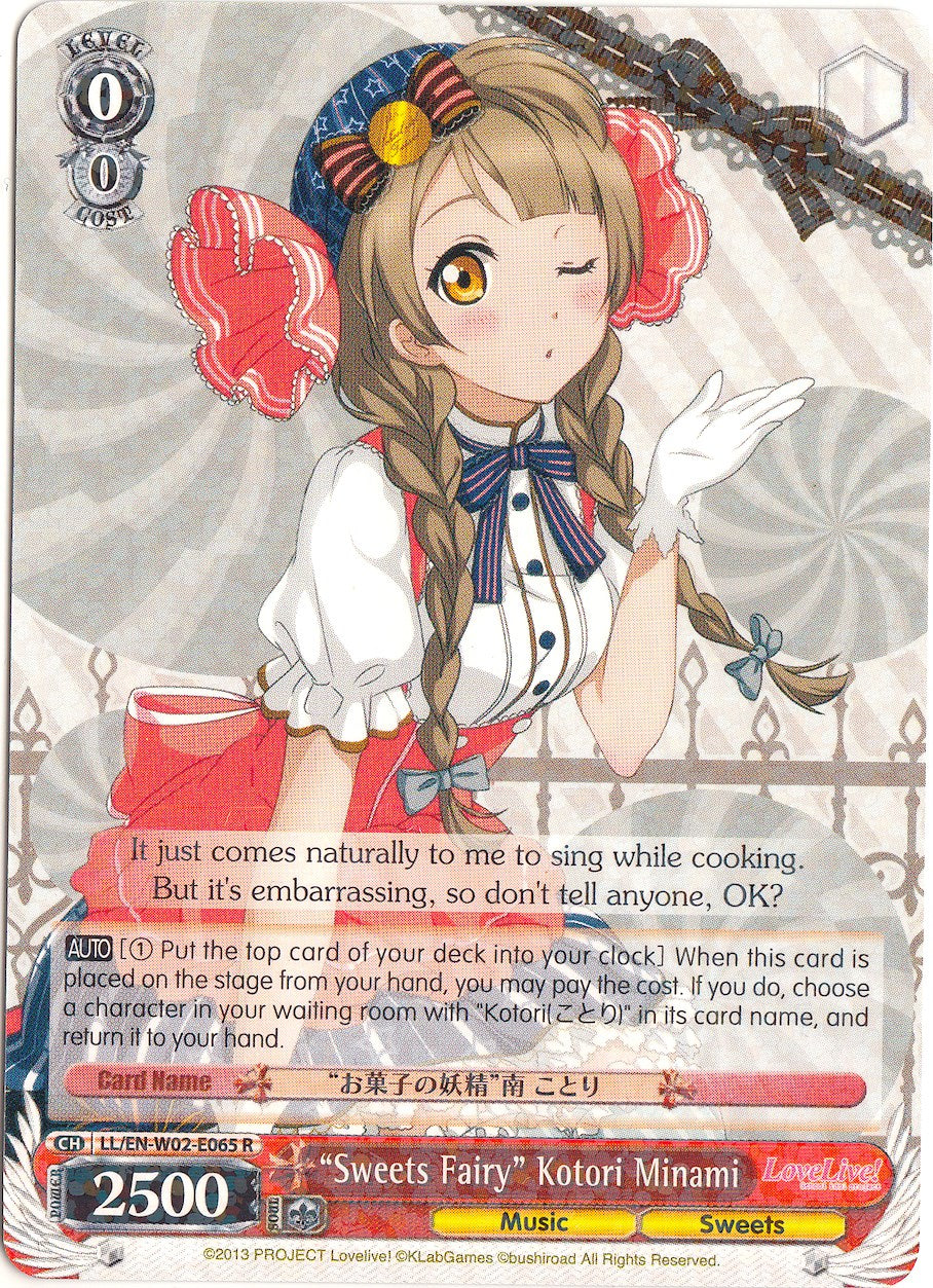"Sweets Fairy" Kotori Minami (LL/EN-W02-E065 R) - Love Live! DX Vol.2
