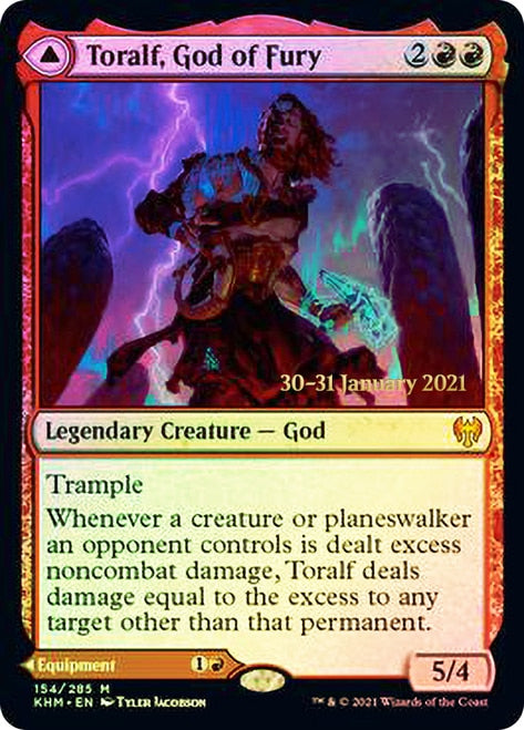 Toralf, God of Fury // Toralf's Hammer (PRE-154S) - Kaldheim Promos Foil