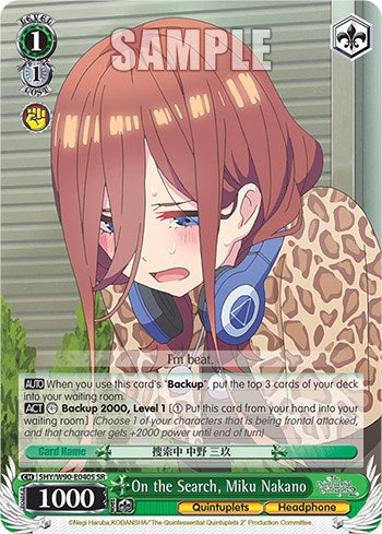 On the Search, Miku Nakano (SR) (5HY/W90-E040S SR) - The Quintessential Quintuplets 2
