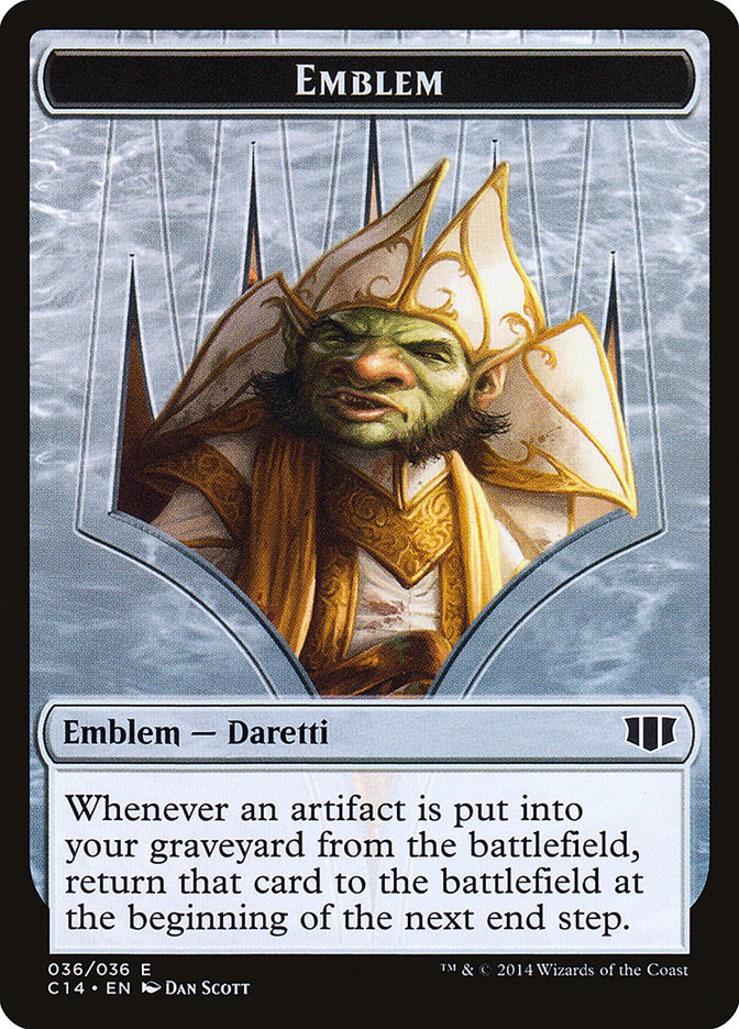Daretti, Scrap Savant Emblem (C14-036) - Commander 2014 Tokens