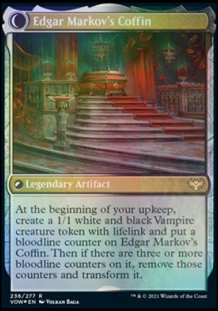 Edgar, Charmed Groom // Edgar Markov's Coffin (PRE-236) - Innistrad: Crimson Vow Promos: (Double Faced Transform) Foil