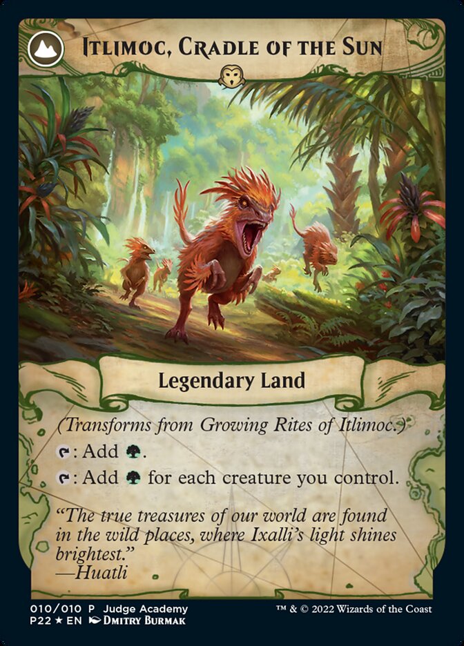 Growing Rites of Itlimoc // Itlimoc, Cradle of the Sun (JDG-010) - Judge Gift Cards 2022: (compasslanddfc) Foil