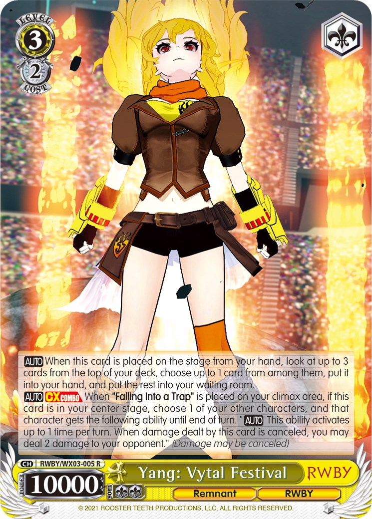 Yang: Vytal Festival (RWBY/WX03-005 R) - RWBY