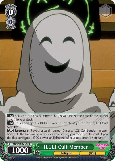 (LOL) Cult Member (MOB/SX02-043 C) - Mob Psycho 100